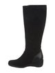 Aquatalia Suede Leather Trim Embellishment Riding Boots