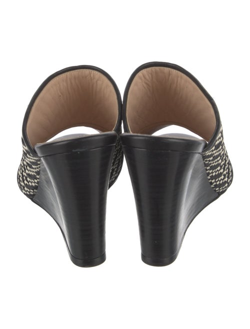 Aquatalia Leather Animal Print Slides