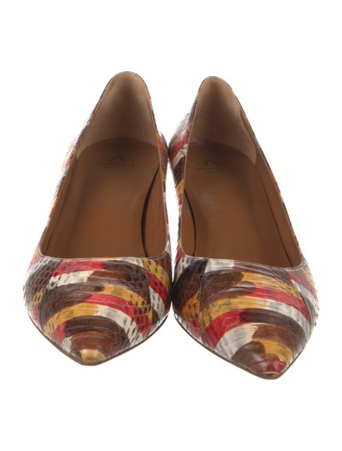 Aquatalia Alligator Striped Pumps