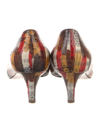 Aquatalia Alligator Striped Pumps