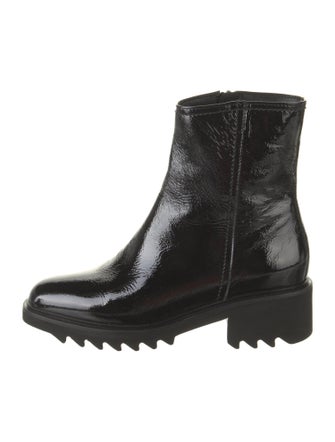 Aquatalia Patent Leather Combat Boots