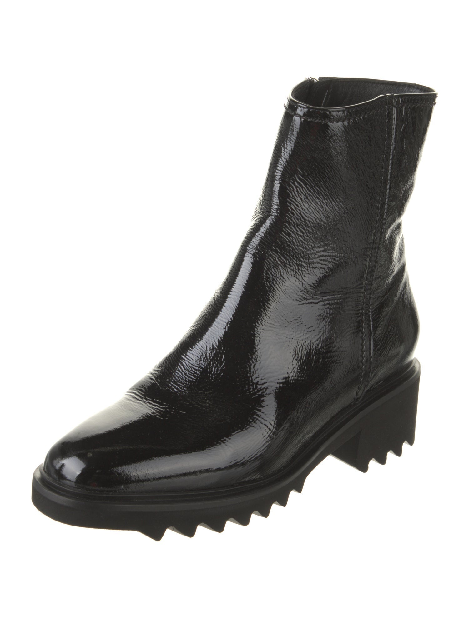Aquatalia Patent Leather Combat Boots