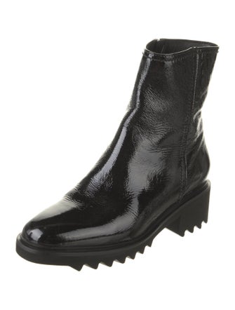 Aquatalia Patent Leather Combat Boots
