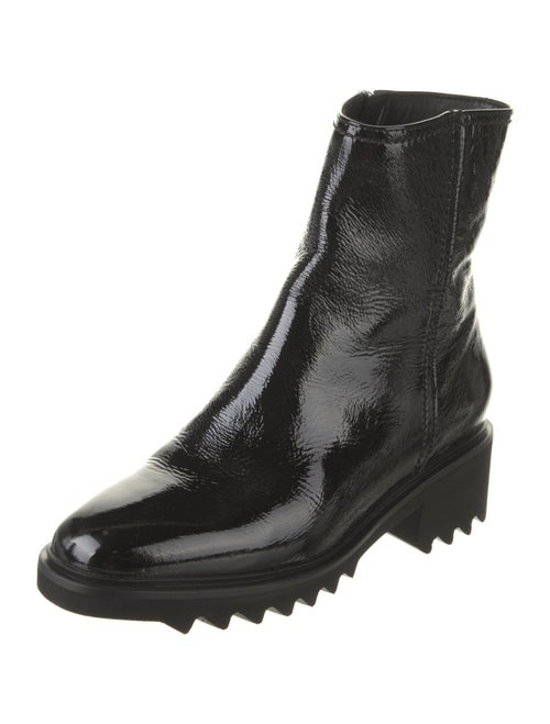Aquatalia Patent Leather Combat Boots