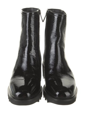 Aquatalia Patent Leather Combat Boots