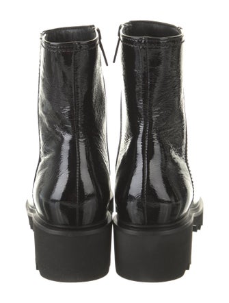Aquatalia Patent Leather Combat Boots