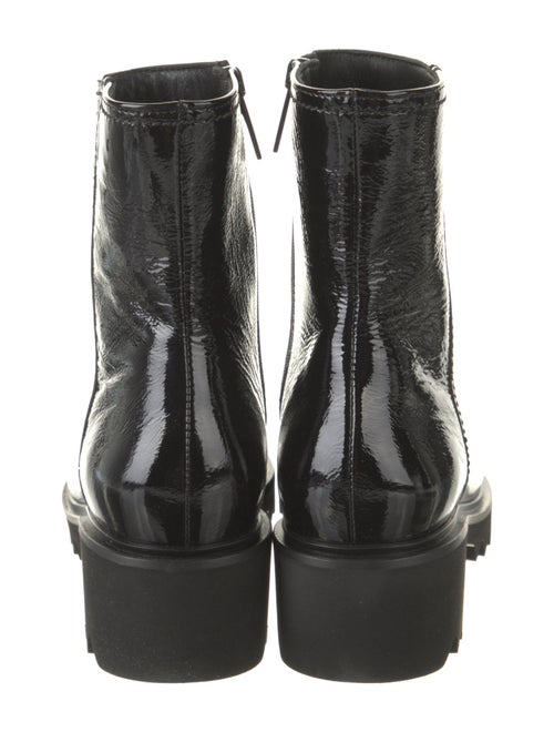 Aquatalia Patent Leather Combat Boots