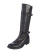 Aquatalia Leather Printed Riding Boots
