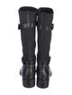Aquatalia Leather Printed Riding Boots