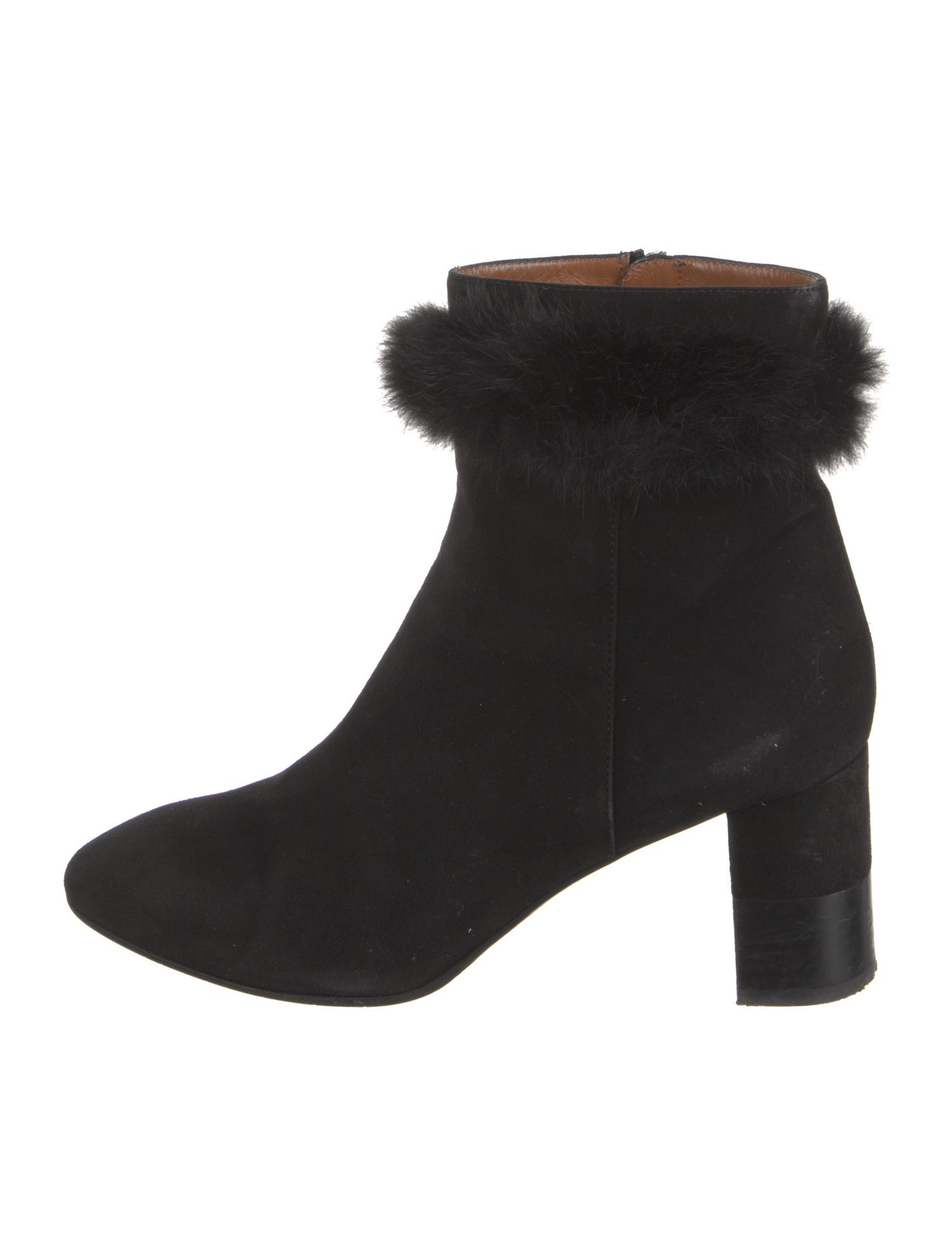 Aquatalia Suede Faux Fur Trim Boots
