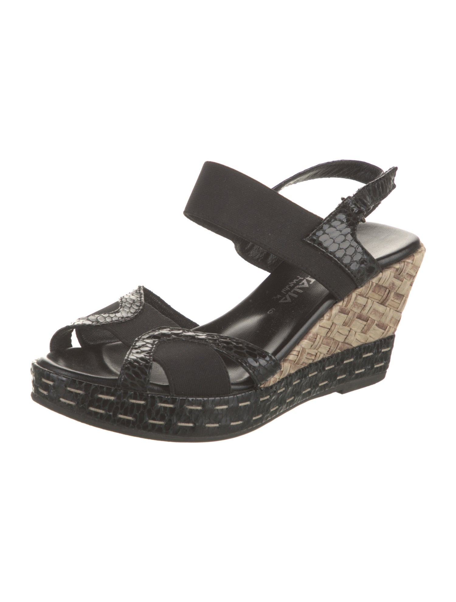 Aquatalia Embossed Leather Sandals