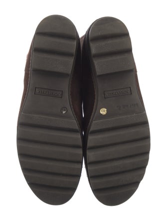 Aquatalia Suede Fur Trim Boots