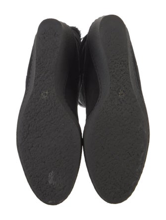 Aquatalia Suede Faux Fur Trim Slouch Boots