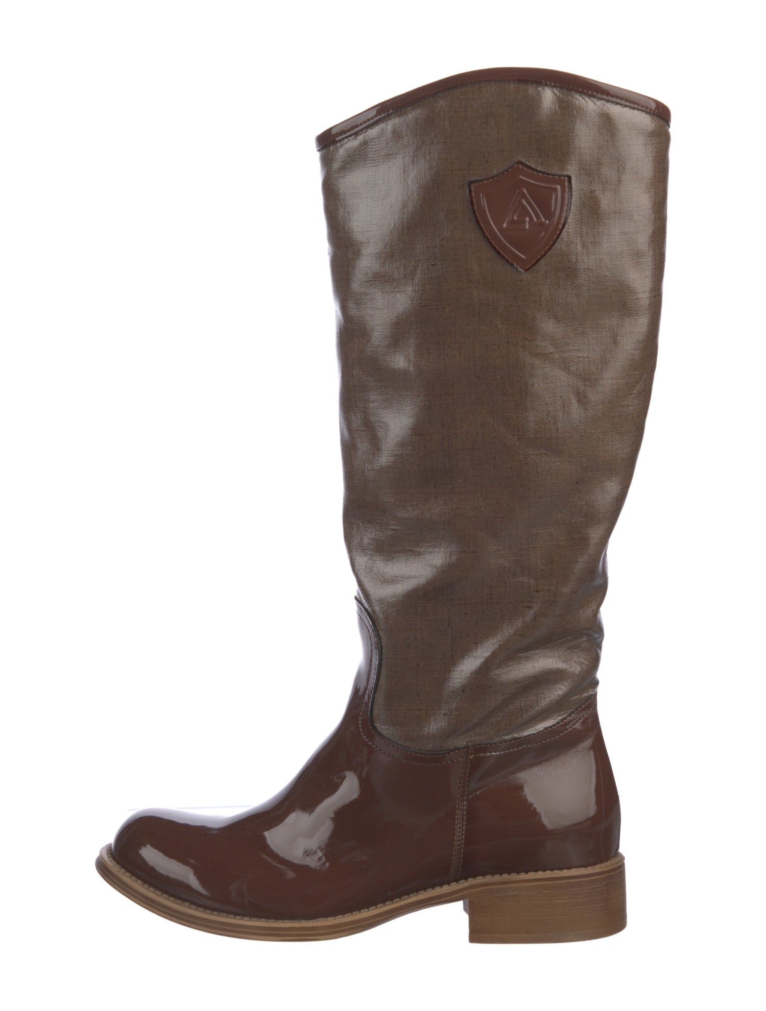 Aquatalia Patent Leather Riding Boots