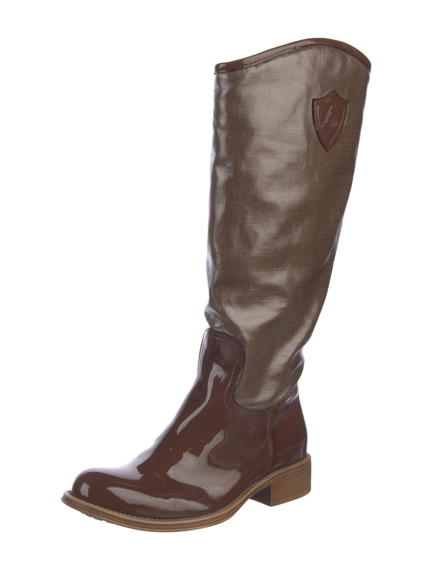 Aquatalia Patent Leather Riding Boots