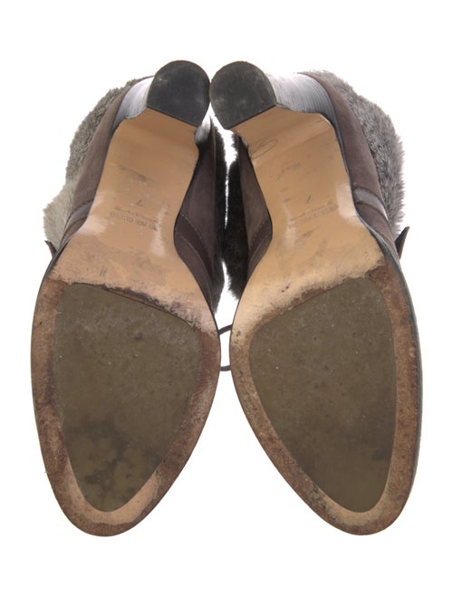 Aquatalia Suede Colorblock Pattern Lace-Up Boots