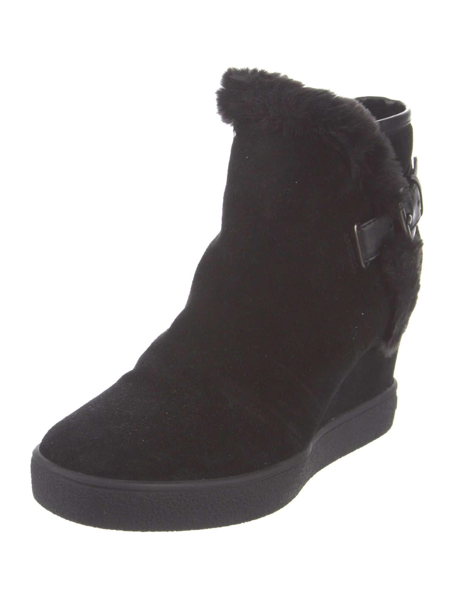 Aquatalia Suede Leather Trim Embellishment Boots