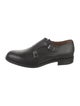 Aquatalia Leather Monk Straps