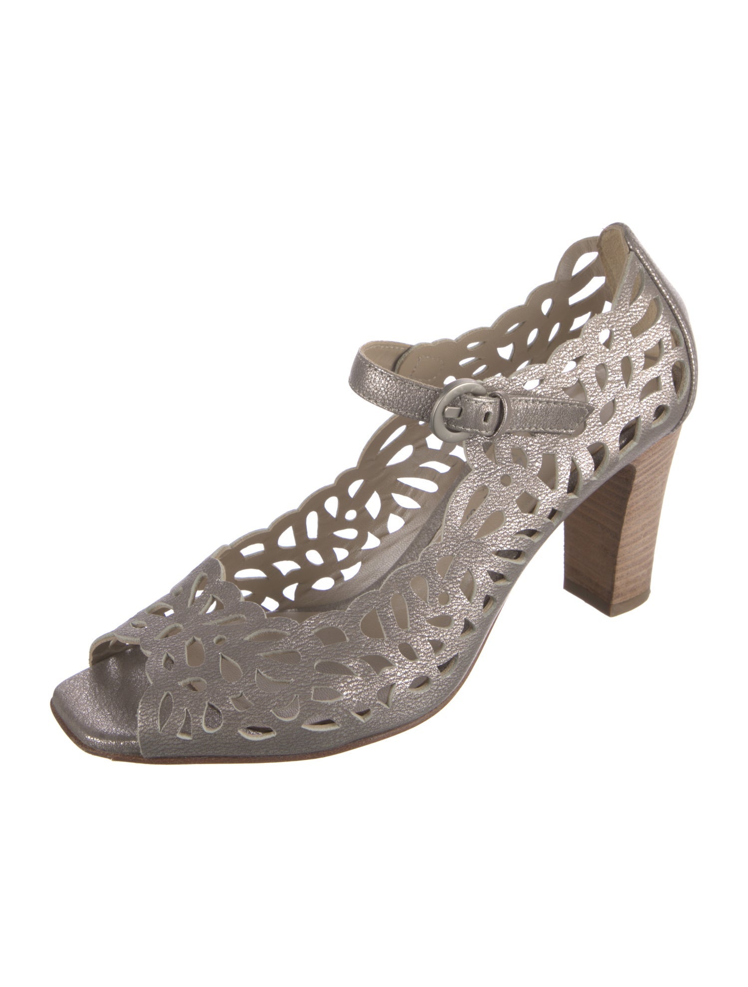 Aquatalia Leather Lasercut Accents Sandals