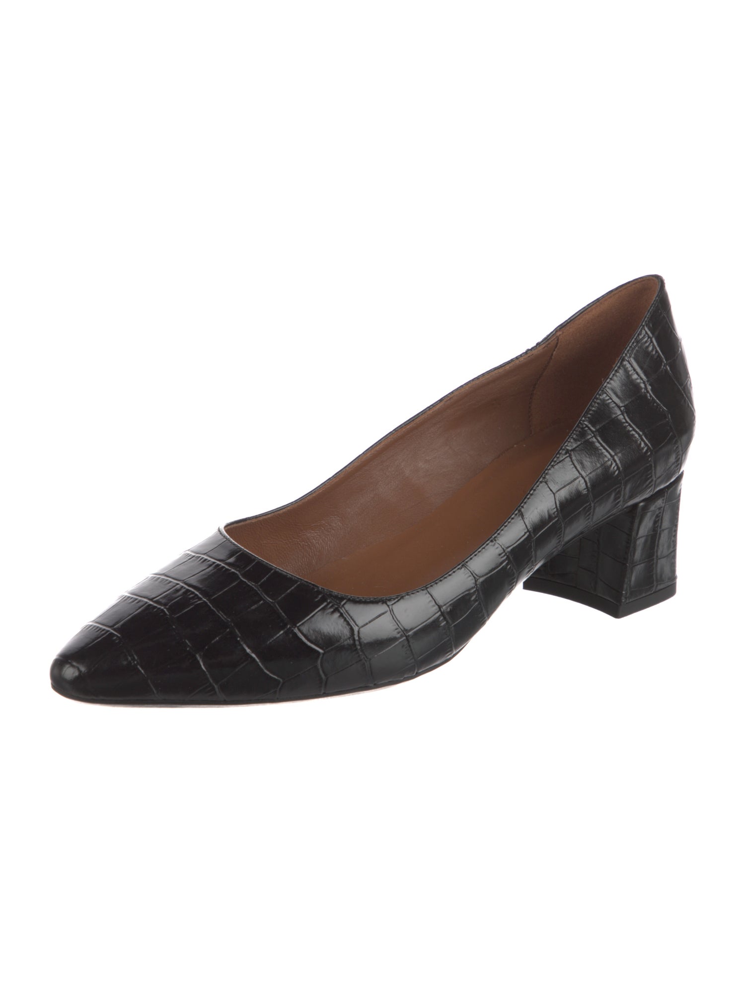Aquatalia Embossed Leather Pumps
