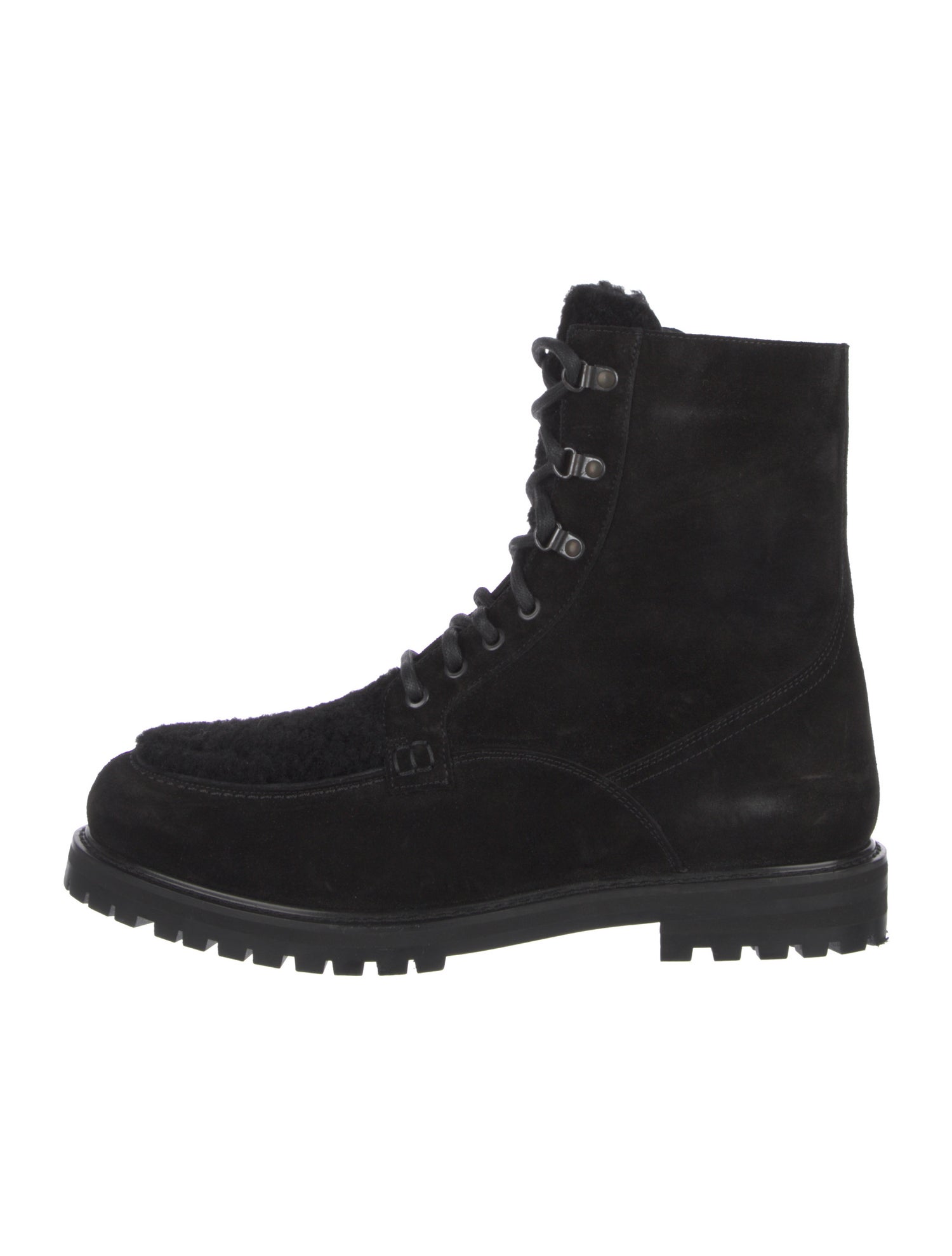 Aquatalia Suede Combat Boots