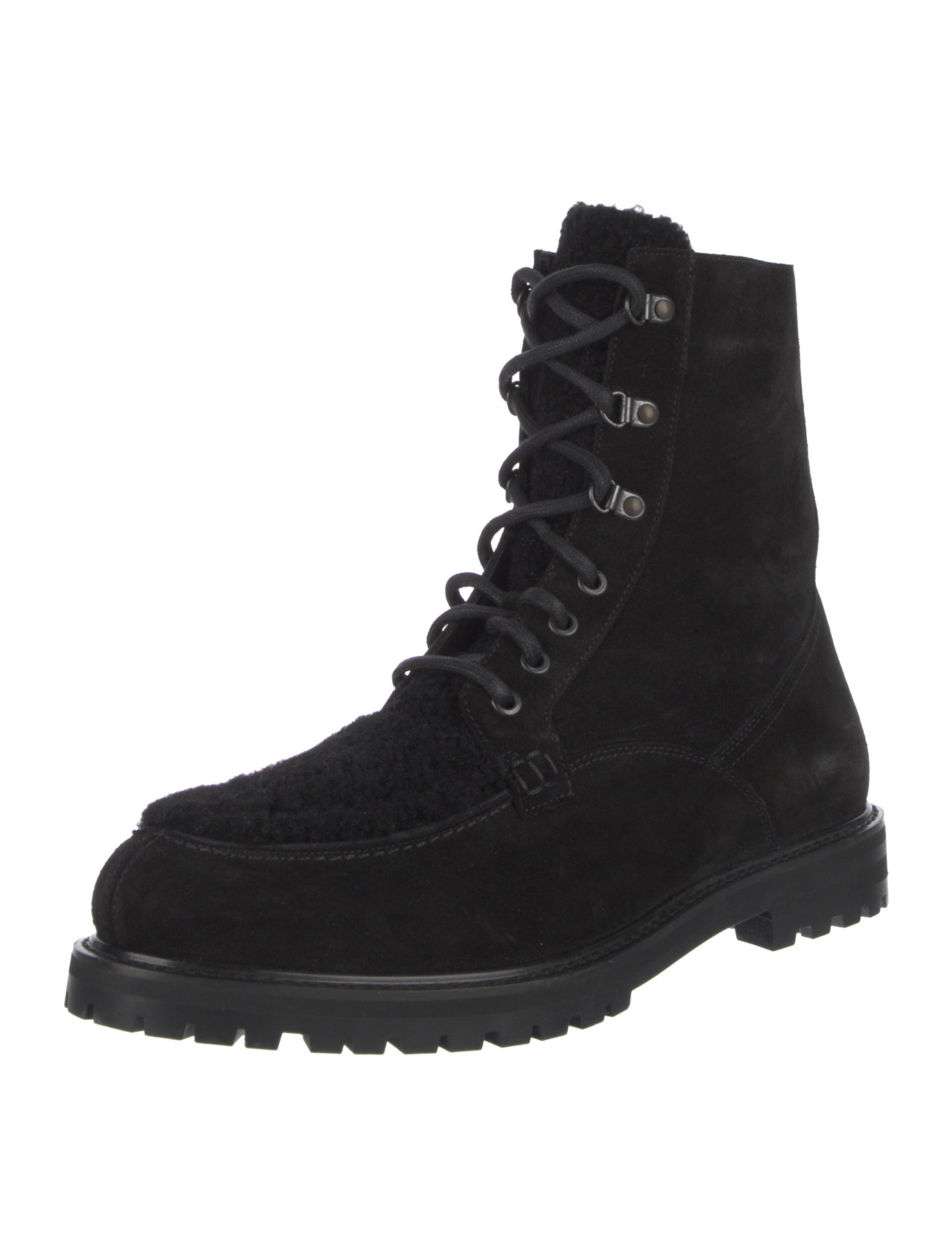Aquatalia Suede Combat Boots