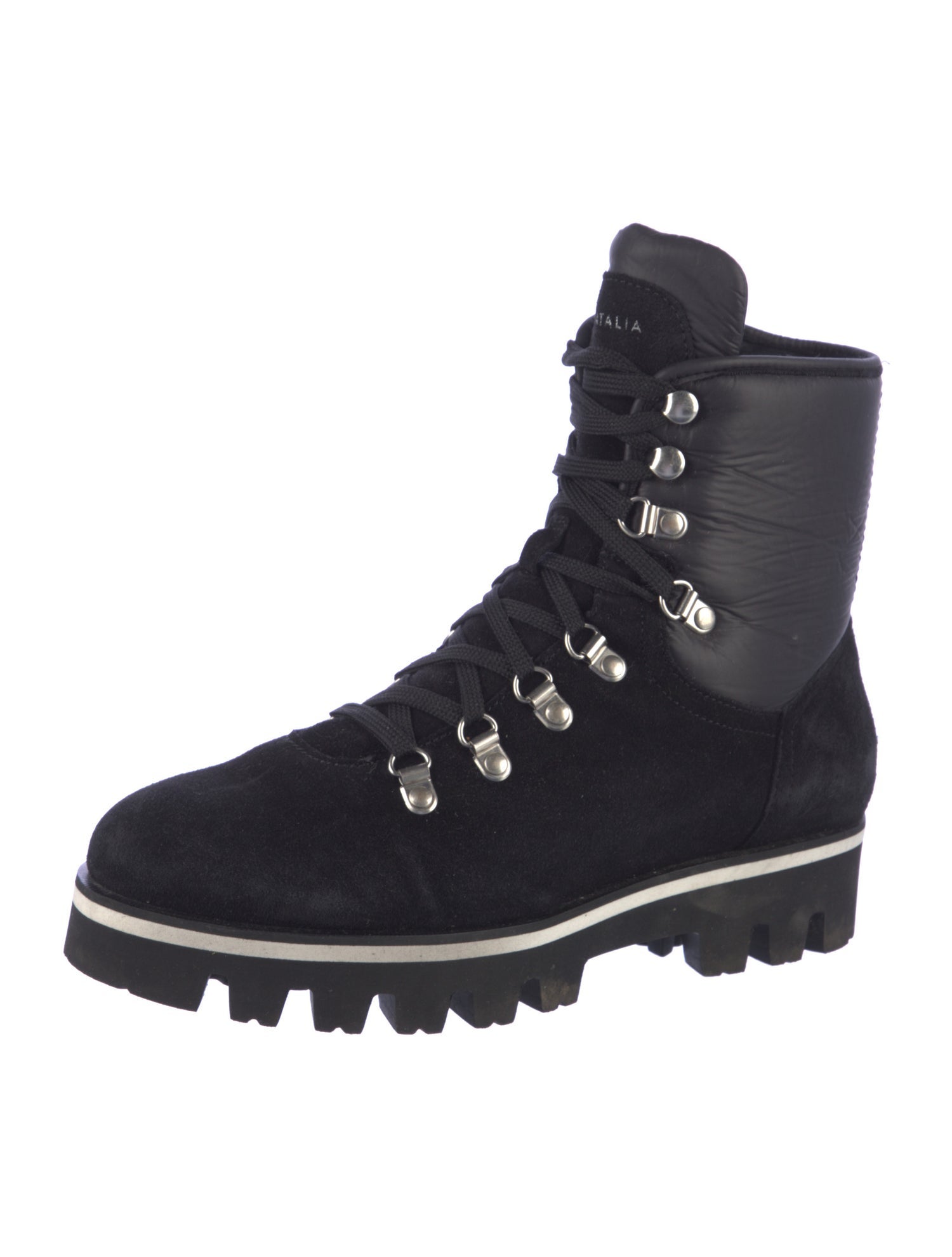 Aquatalia Suede Combat Boots