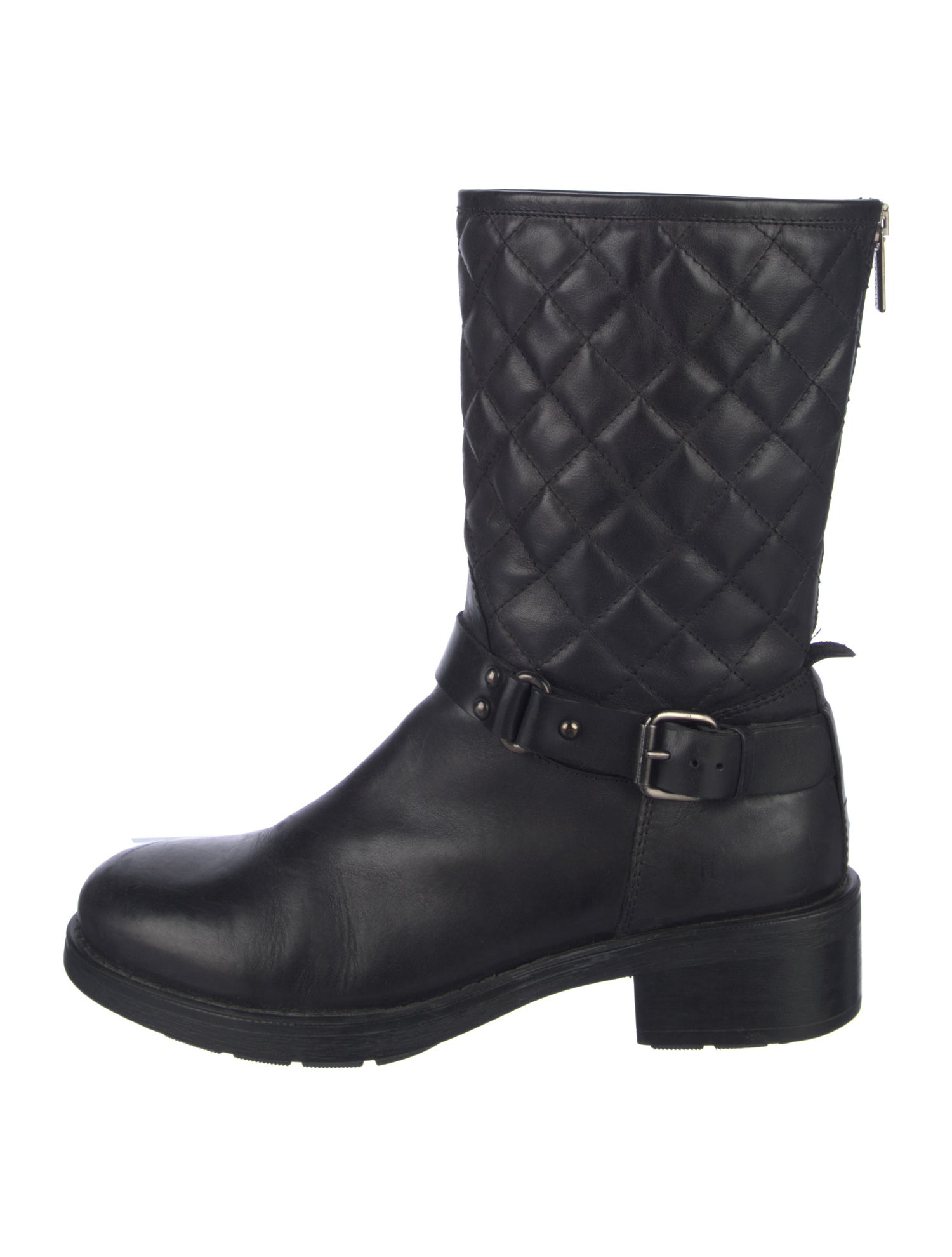 Aquatalia Leather Moto Boots