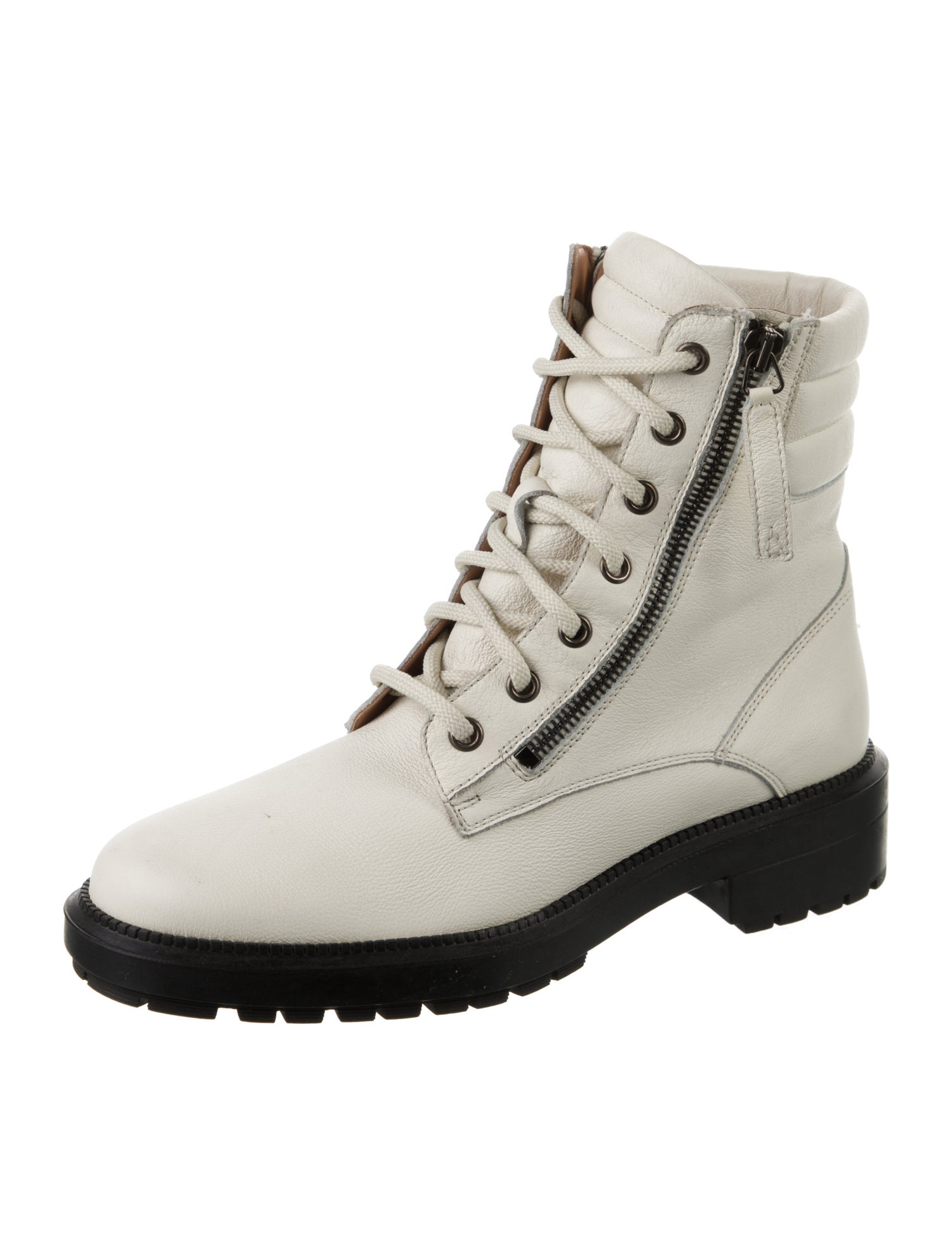 Aquatalia Leather Combat Boots