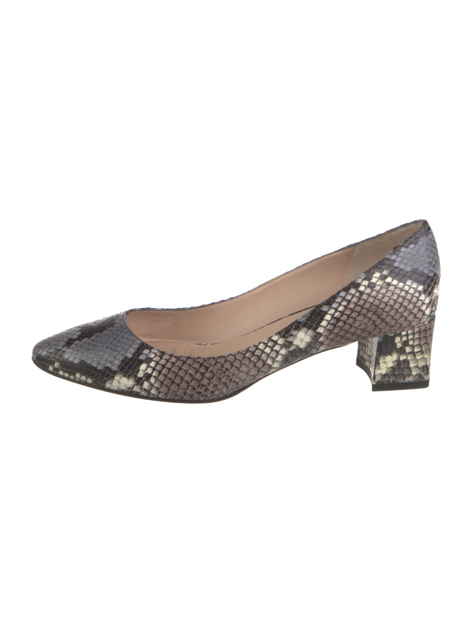 Aquatalia Snakeskin Animal Print Pumps
