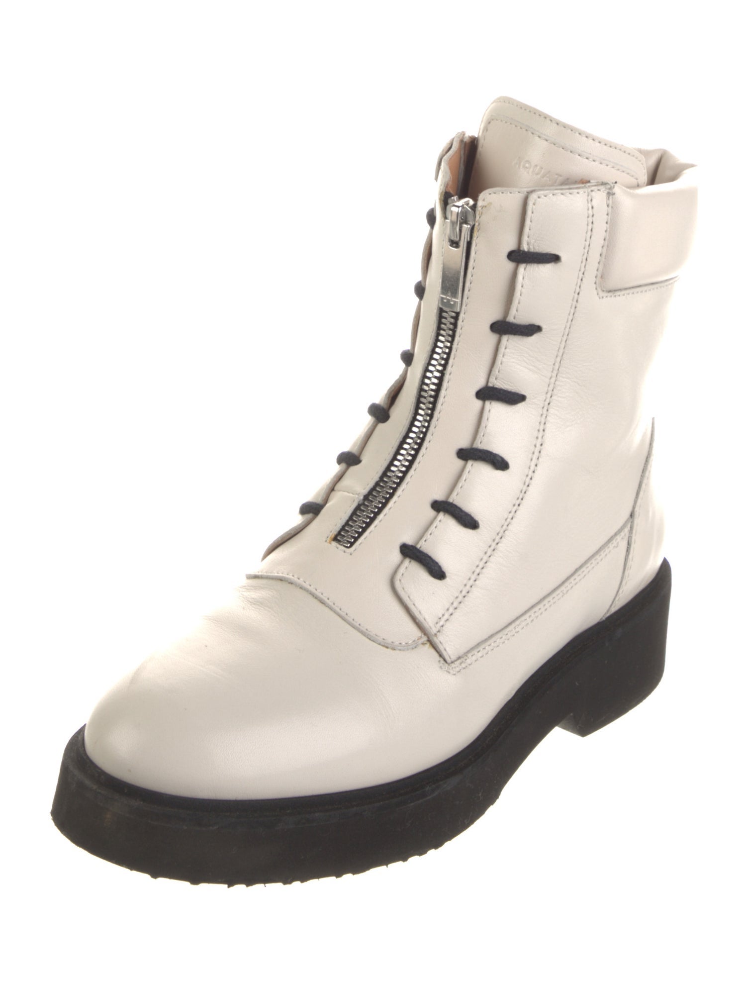 Aquatalia Leather Combat Boots