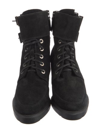 Aquatalia Suede Combat Boots