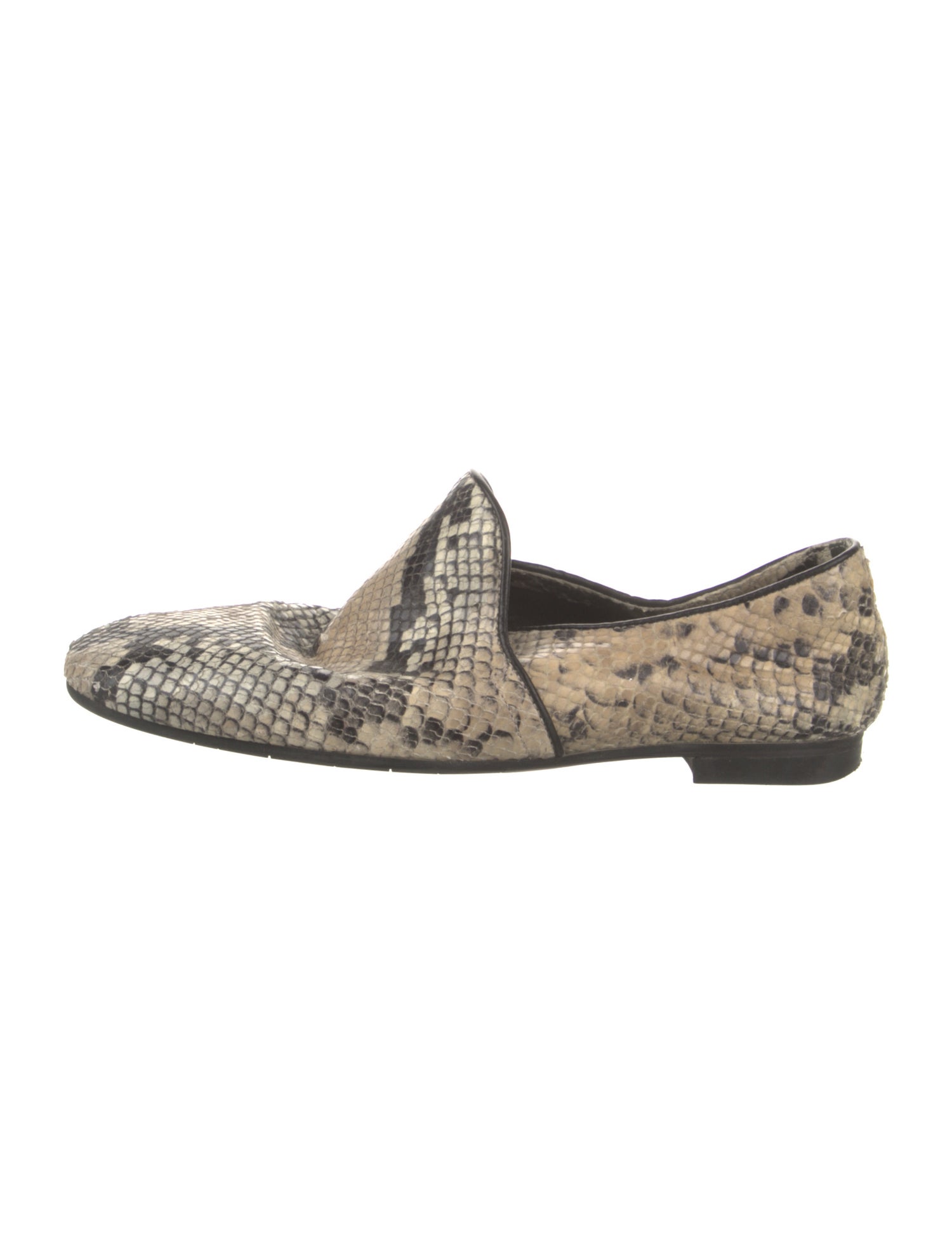Aquatalia Leather Animal Print Flats