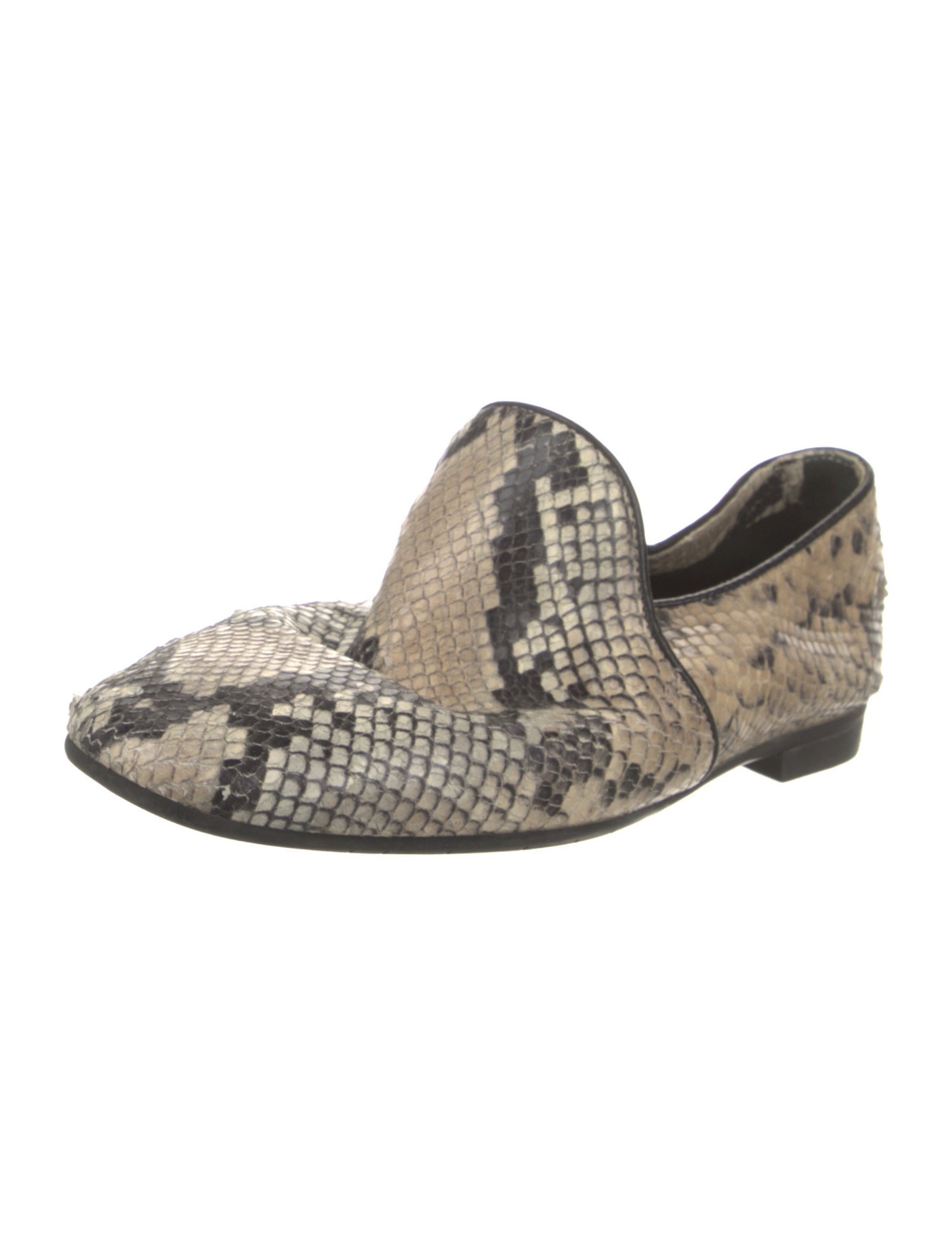 Aquatalia Leather Animal Print Flats