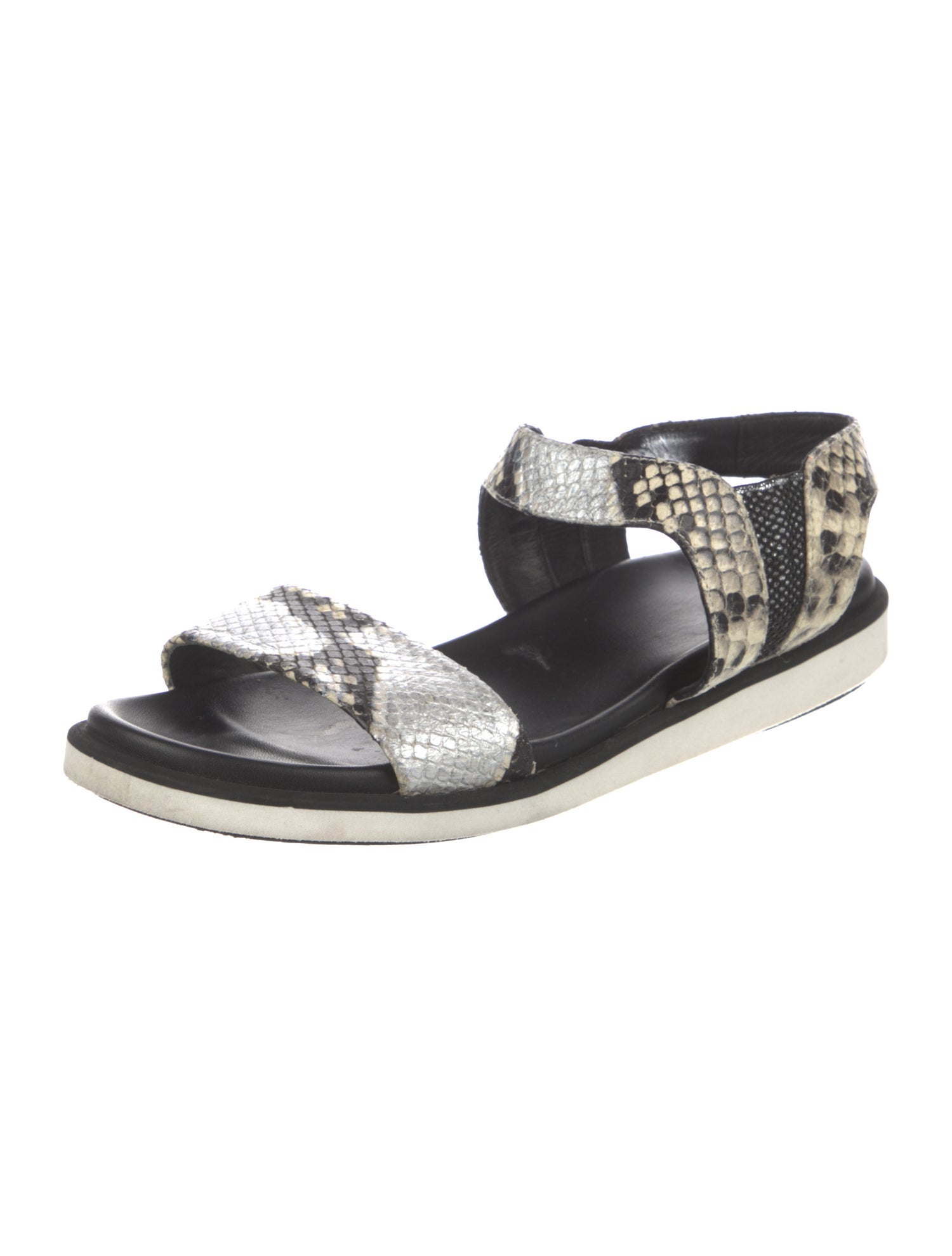 Aquatalia Snakeskin Animal Print Sandals