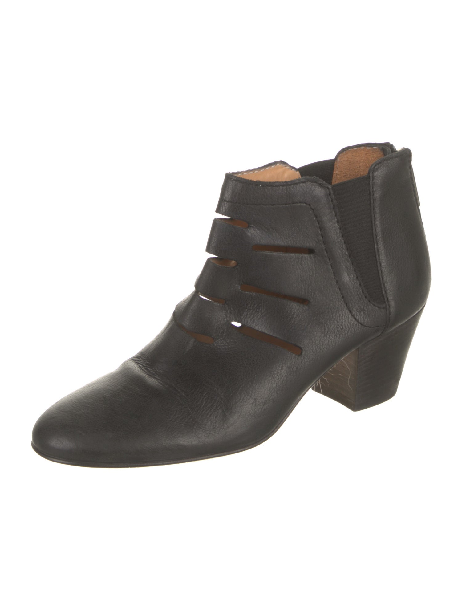 Aquatalia Leather Cutout Accent Boots