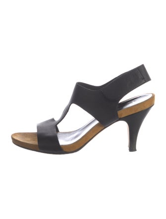 Aquatalia Leather T-Strap Sandals