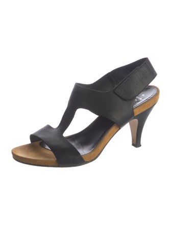 Aquatalia Leather T-Strap Sandals