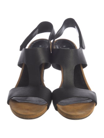 Aquatalia Leather T-Strap Sandals