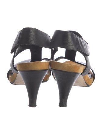Aquatalia Leather T-Strap Sandals