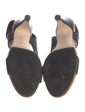 Aquatalia Leather T-Strap Sandals