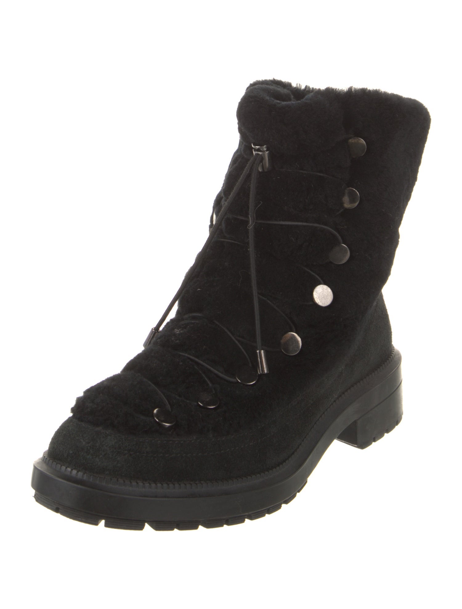 Aquatalia Faux Fur Combat Boots