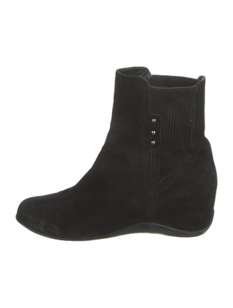 Aquatalia Suede Studded Accents Chelsea Boots