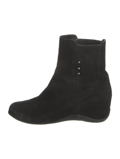 Aquatalia Suede Studded Accents Chelsea Boots