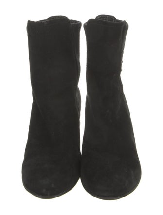 Aquatalia Suede Studded Accents Chelsea Boots