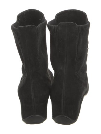 Aquatalia Suede Studded Accents Chelsea Boots