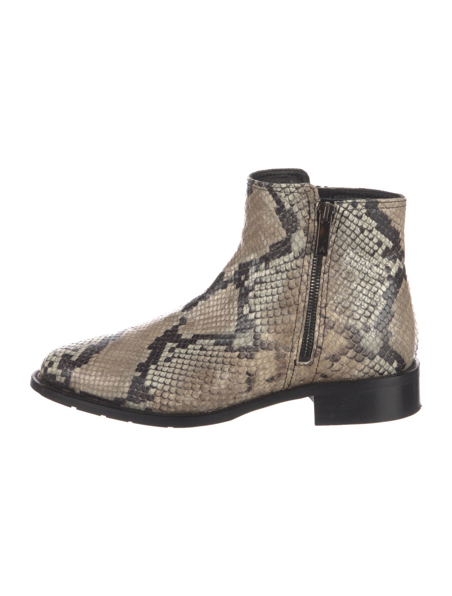Aquatalia Snakeskin Animal Print Chelsea Boots