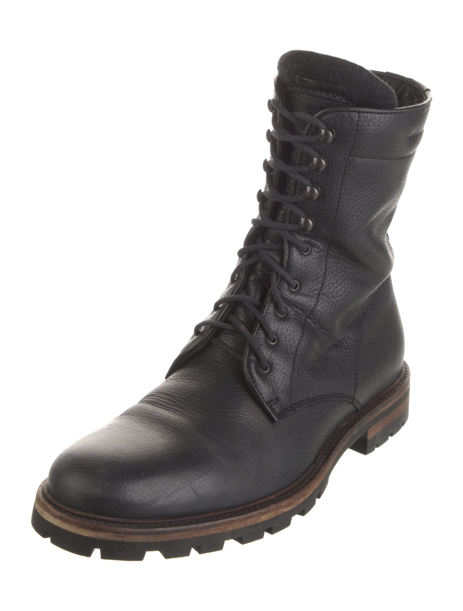 Aquatalia Leather Combat Boots