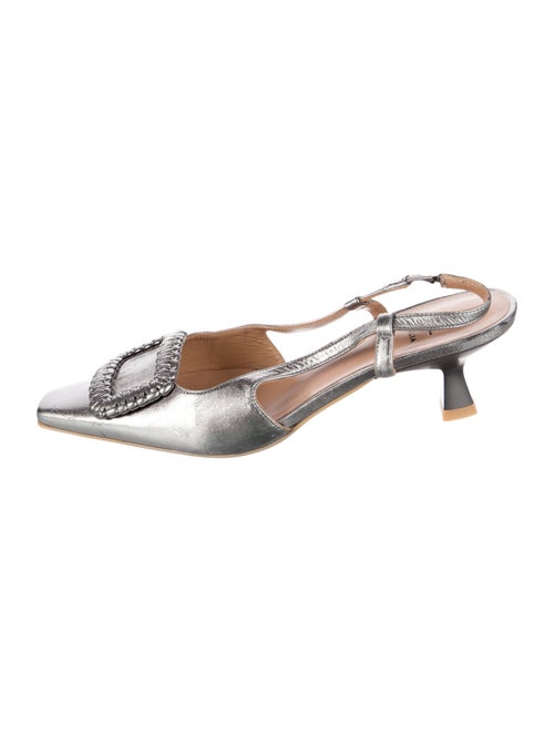 Aquatalia Leather Slingback Pumps