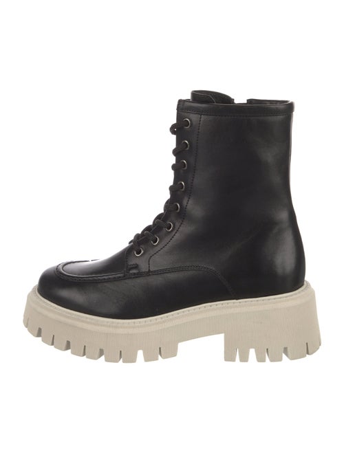 Aquatalia Leather Combat Boots